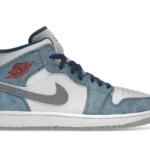 Jordan 1 Mid - French Blue Fire Red