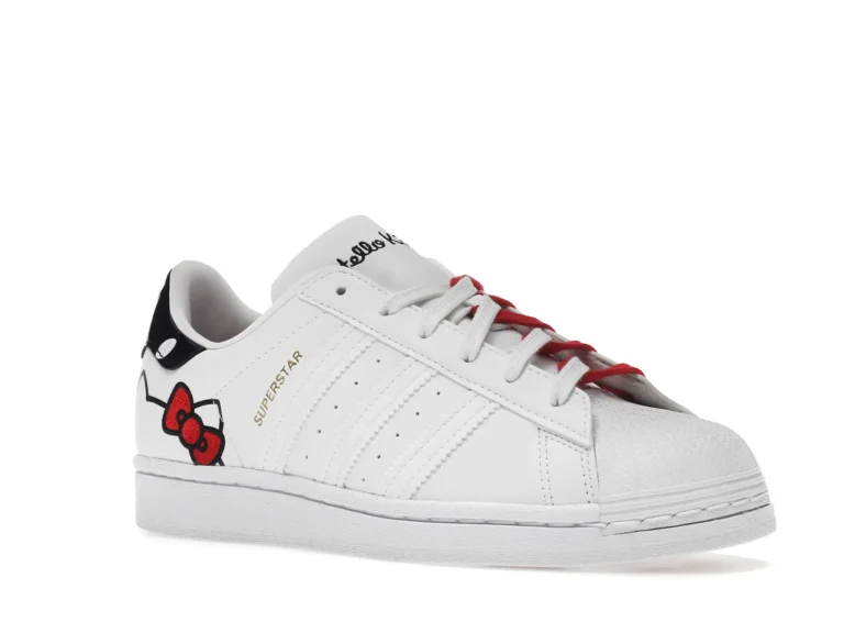 tenis adidas Superstar x Hello Kitty - White Bliss Pink (Mujer) lado derecho inclinado