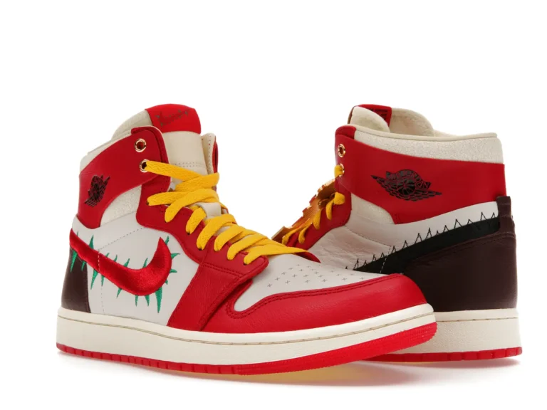 tenis Jordan 1 High Zoom Air CMFT 2 x Teyana Taylor - A Rose From Harlem FJ0604-601 inclinado lado derecho