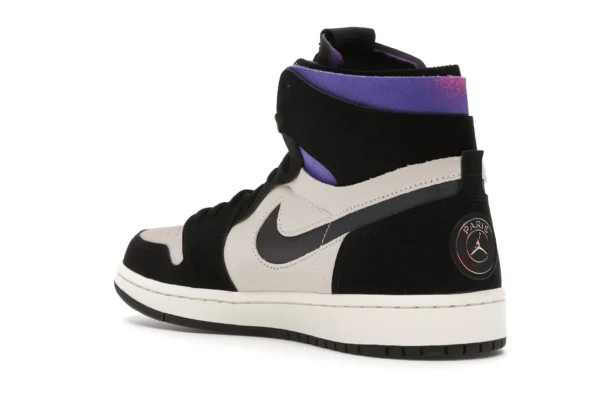 tenis Jordan 1 High Zoom Air CMFT x PSG Paris Saint -Germain DB3610-105 parte trasera izquierda
