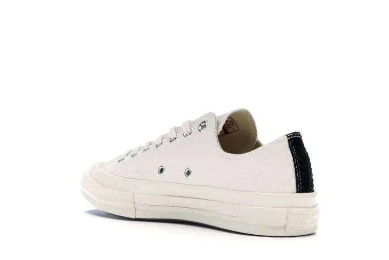 tenis Converse Chuck Taylor All-Star 70 Ox x Comme des Garcons PLAY White lado inclinado parte trasera