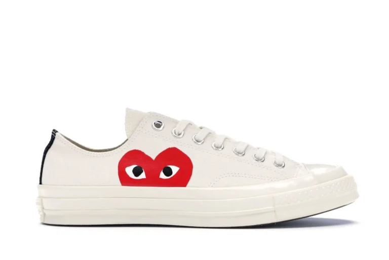 tenis Converse Chuck Taylor All-Star 70 Ox x Comme des Garcons PLAY White lado derecho