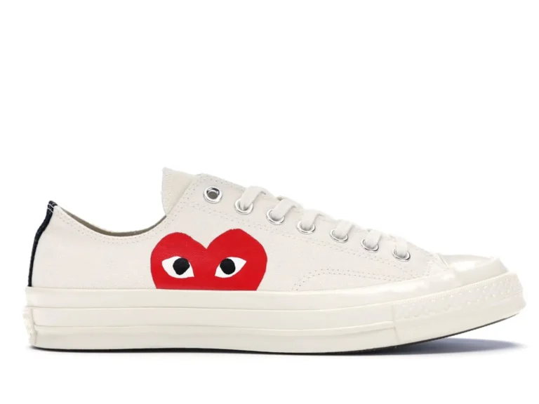 tenis Converse Chuck Taylor All-Star 70 Ox x Comme des Garcons PLAY White lado derecho