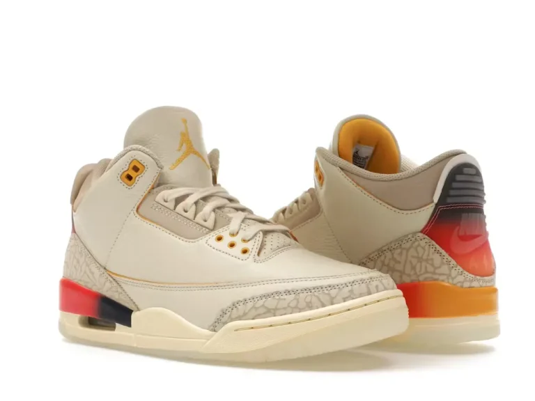 Jordan 3 Retro SP x J Balvin Medellín Sunset parte delantera derecha