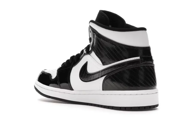 tenis Jordan 1 Mid - Carbon Fiber parte trasera izquierda