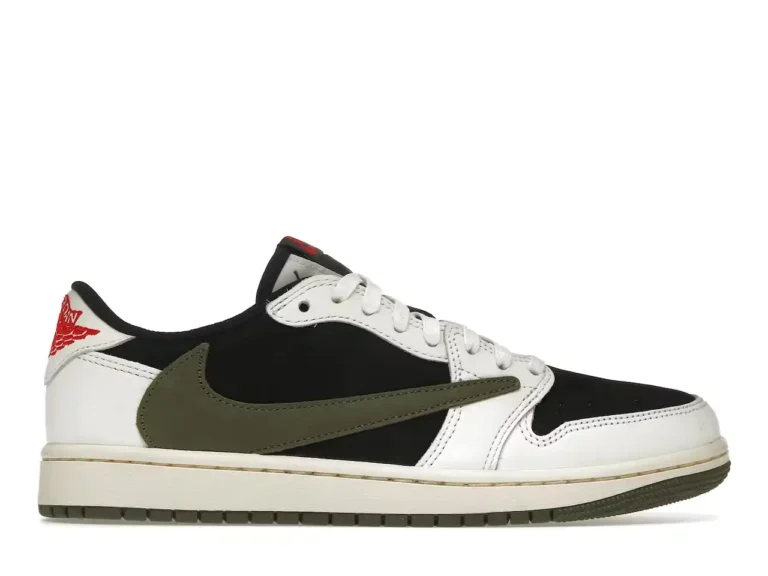 Jordan 1 Retro Low OG SP x Travis Scott Olive (Mujer) parte derecha minymal