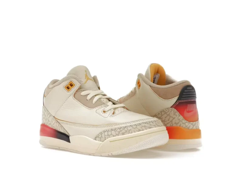 tenis Jordan 3 Retro SP x J Balvin Medellín Sunset (Niños Pequeños) parte delantera derecha