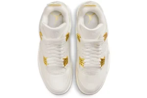 tenis Jordan 4 Retro Metallic Gold (Mujeres) AQ9129-170 2