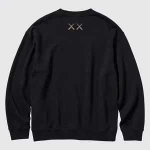 Sudadera KAWS x Uniqlo Manga larga Black parte trasera