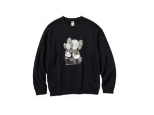 Sudadera KAWS x Uniqlo Manga larga Black parte delantera