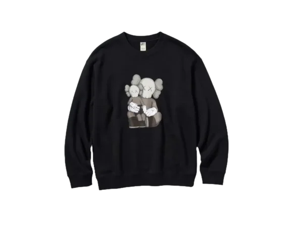 Sudadera KAWS x Uniqlo Manga larga Black parte delantera