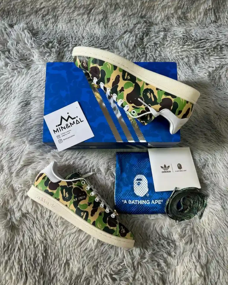 tenis adidas Stan Smith x Bape ABC Camo IG8949 minymal sneakers 6