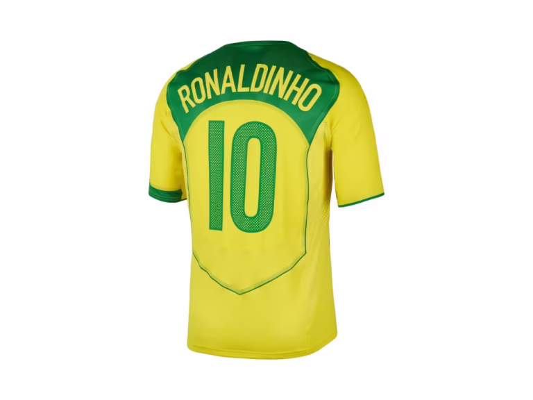 Playera de futbol Nike Brazil 2004 Ronaldinho Total 90 Reissue IF2941-731 minymal sneakers
