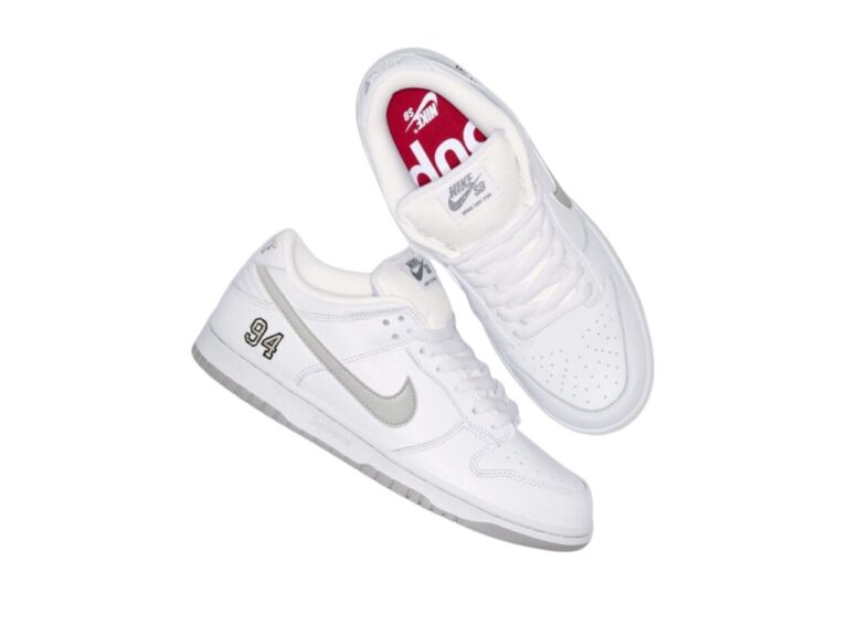 tenis blancos Supreme 94 Metallic Silver HQ8487-100 minymal sneakers 2