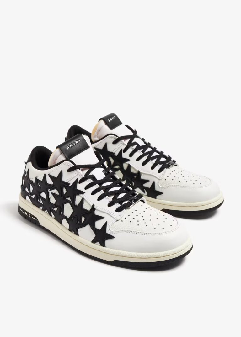 tenis AMIRI Stars White Black PS24WFS004-001 minymal sneakers 3