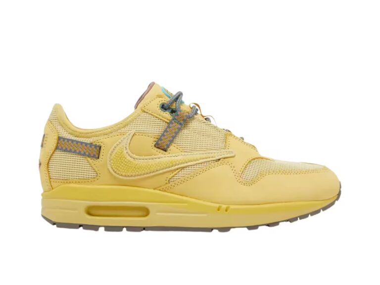 tenis Nike Air Max 1 Travis Scott Cactus Jack Saturn Gold DO9392-700 minymal sneakers