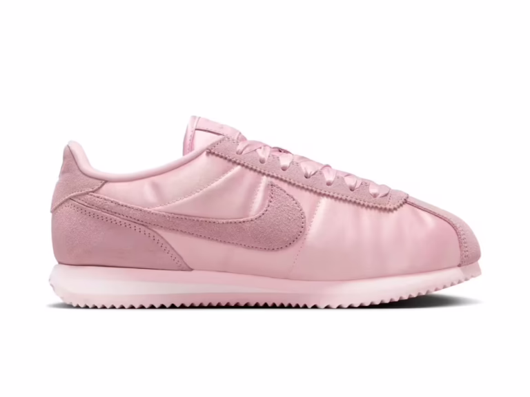 tenis Nike Cortez Textile Satin Soft Pink FV5420-600 minymal sneakers