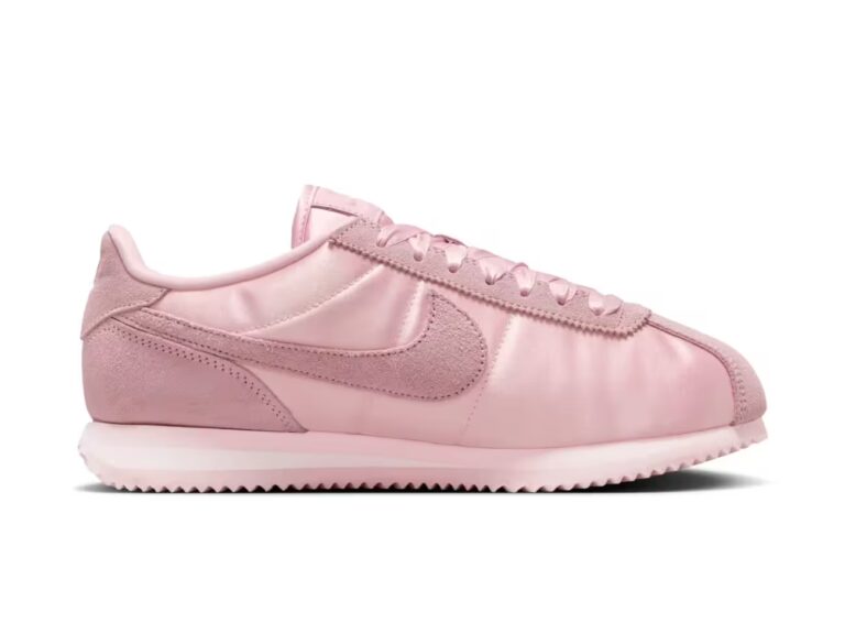 tenis Nike Cortez Textile Satin Soft Pink FV5420-600 minymal sneakers