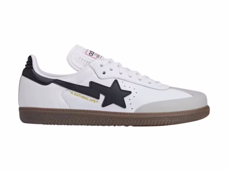 tenis adidas Samba BAPE White Black Gum JR9245 minymal sneakers