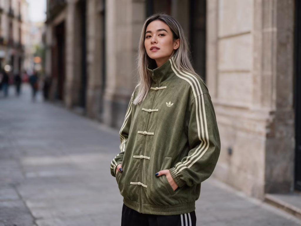 chamarra adidas ctt verde mujer minymal