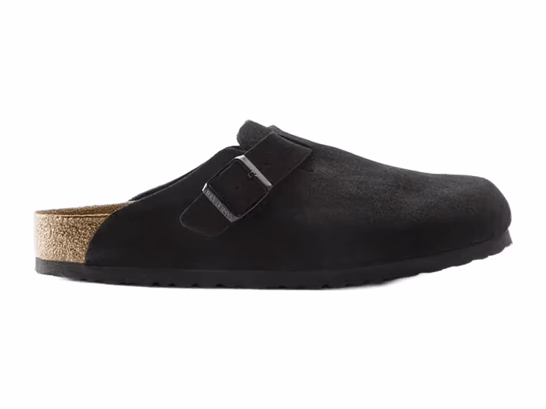 chanclas Birkenstock Boston Soft Footbed Suede Black 660473 minymal sneakers